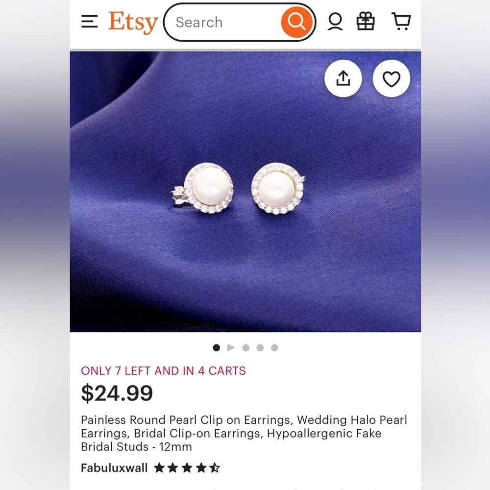 NEW Pearl Clip-On Earrings